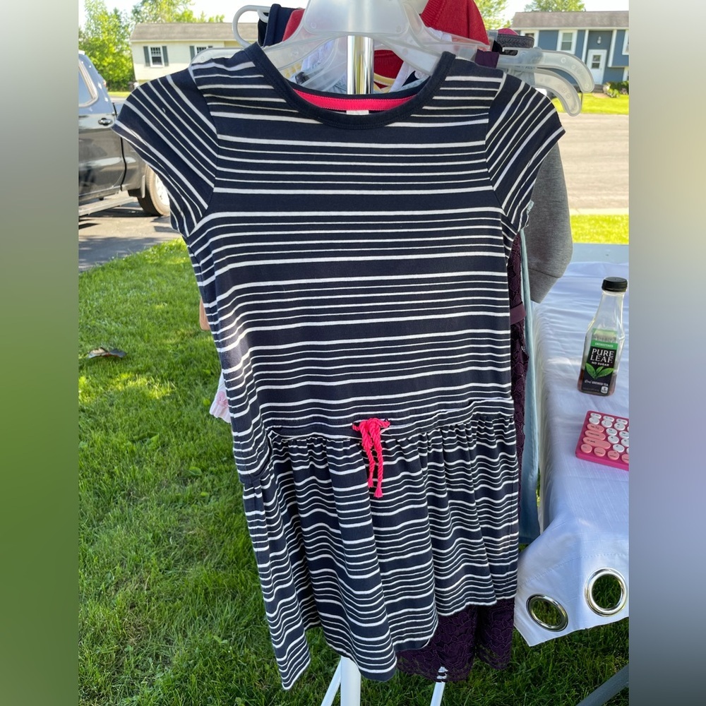 OshKosh B’gosh Dress| Navy and white stripe | Girls Size 10